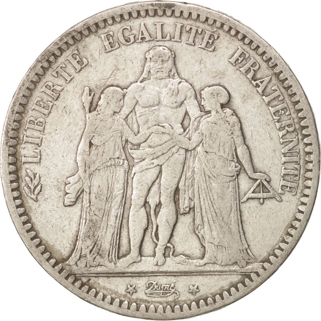 Coin, France, Hercule, 5 Francs, 1849, Strasbourg, VF(30-35), Silver, KM:756.2