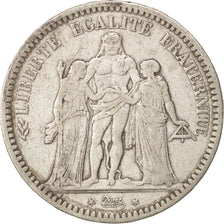 Coin, France, Hercule, 5 Francs, 1849, Strasbourg, VF(30-35), Silver, KM:756.2