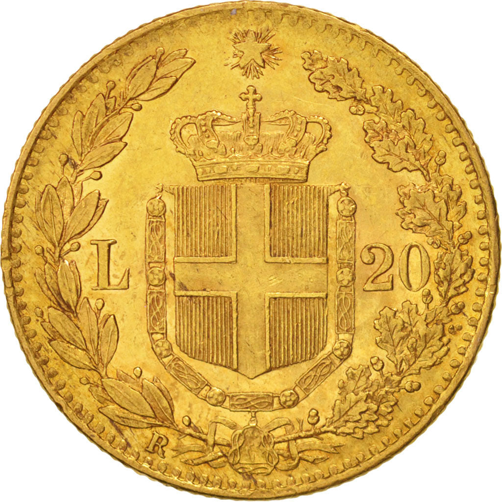 Italie, Umberto I, 20 Lire, 1881, Rome, Or, KM:21