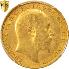 Moneda, Australia, Edward VII, Sovereign, 1903, Sydney, PCGS, MS61, EBC+, Oro