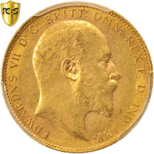 Moneta, Australia, Edward VII, Sovereign, 1904, Melbourne, PCGS, AU58, SPL-