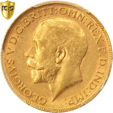 Coin, Australia, George V, Sovereign, 1911, Perth, PCGS, AU55, AU(55-58), Gold