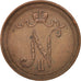Coin, Finland, Nicholas II, 10 Pennia, 1915, Helsinki, EF(40-45), Copper, KM:14
