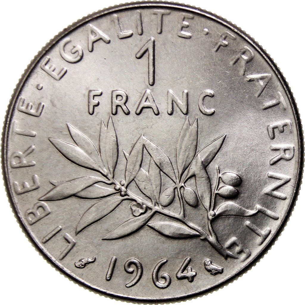 Moneda, Francia, Semeuse, Franc, 1964, Paris, SC, Níquel, KM:925.1, Gadoury:474