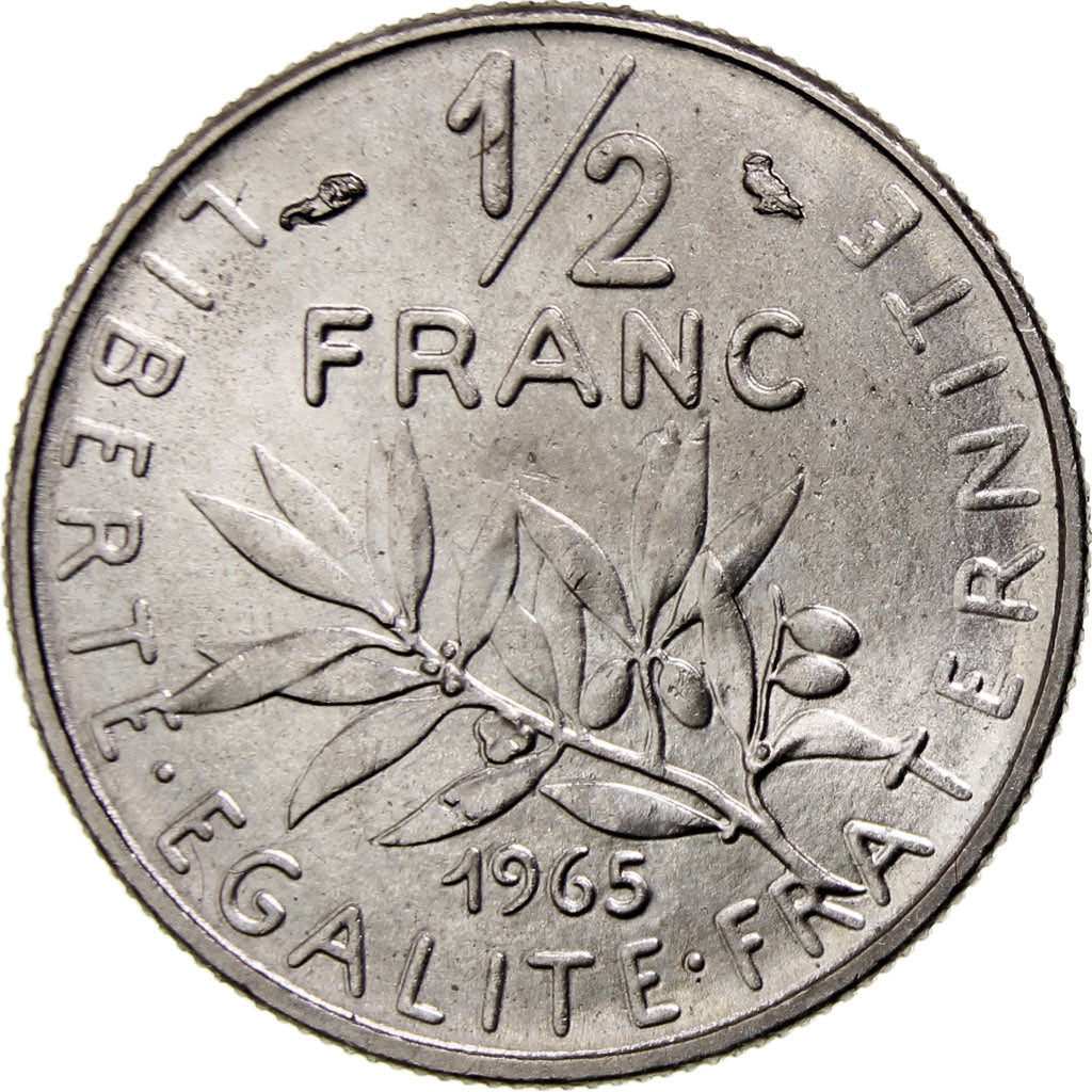Coin, France, Semeuse, 1/2 Franc, 1965, Paris, MS(63), Nickel, KM:931.1
