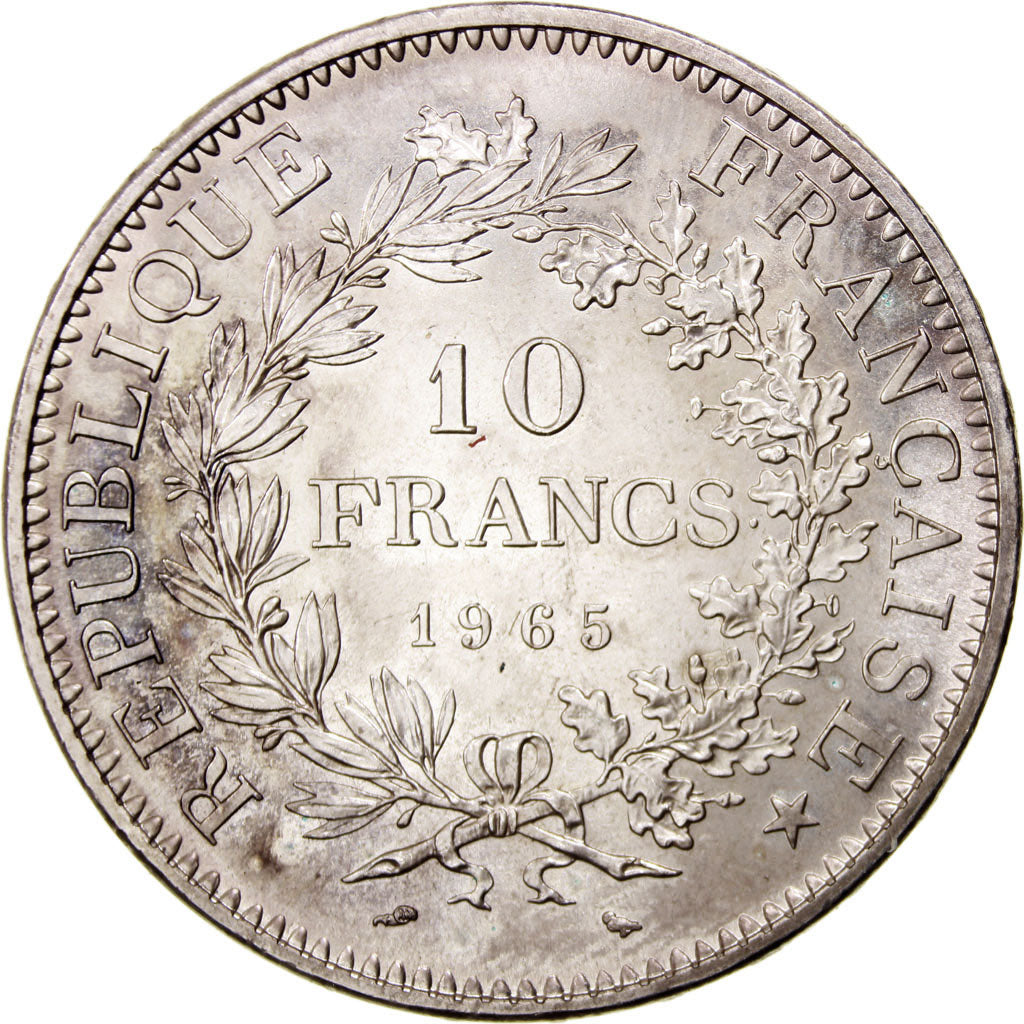 Coin, France, Hercule, 10 Francs, 1965, Paris, MS(63), Silver, KM:932