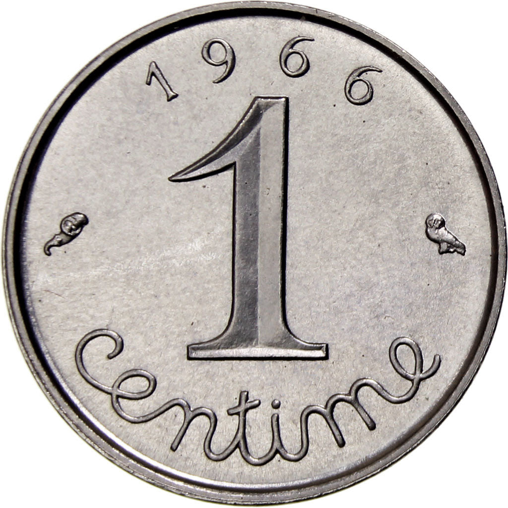 Coin, France, Épi, Centime, 1966, Paris, MS(63), Stainless Steel, KM:928