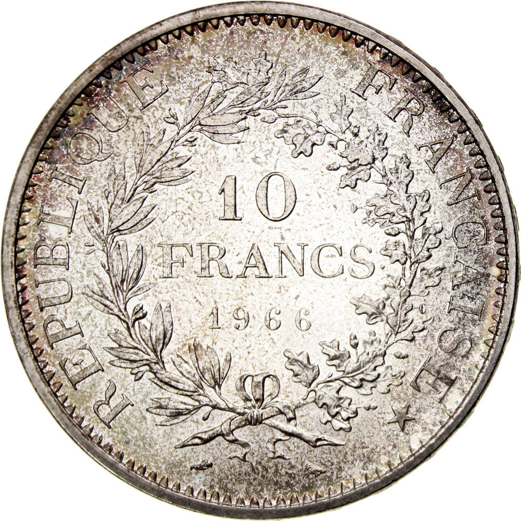 Coin, France, Hercule, 10 Francs, 1966, Paris, MS(63), Silver, KM:932