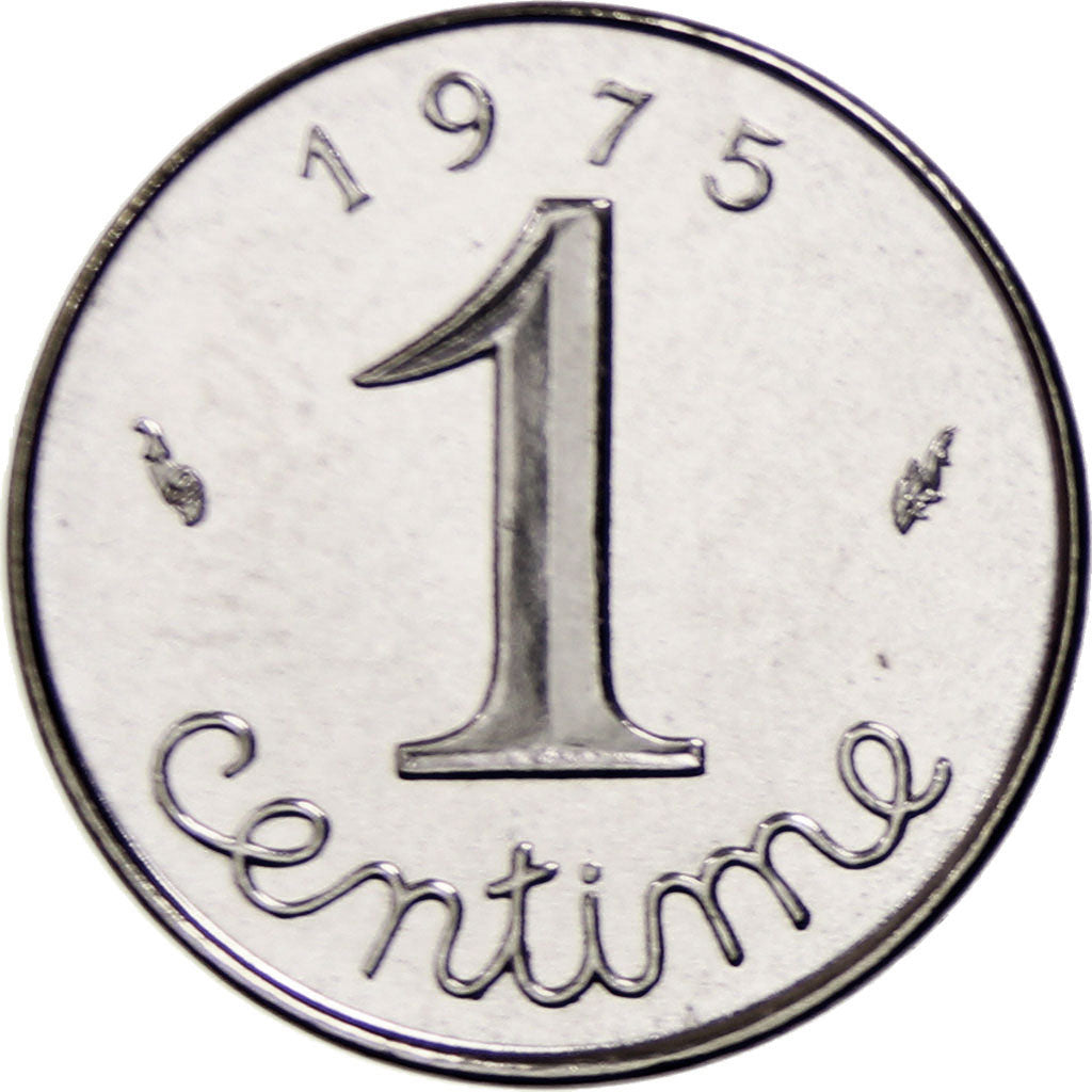 Moneda, Francia, Épi, Centime, 1975, Paris, FDC, Acero inoxidable, KM:928