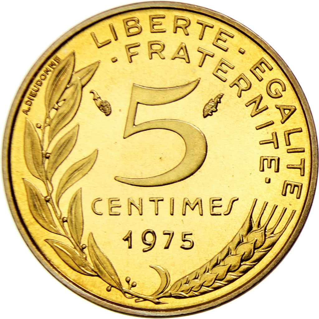 Münze, Frankreich, Marianne, 5 Centimes, 1975, Paris, STGL, Aluminum-Bronze