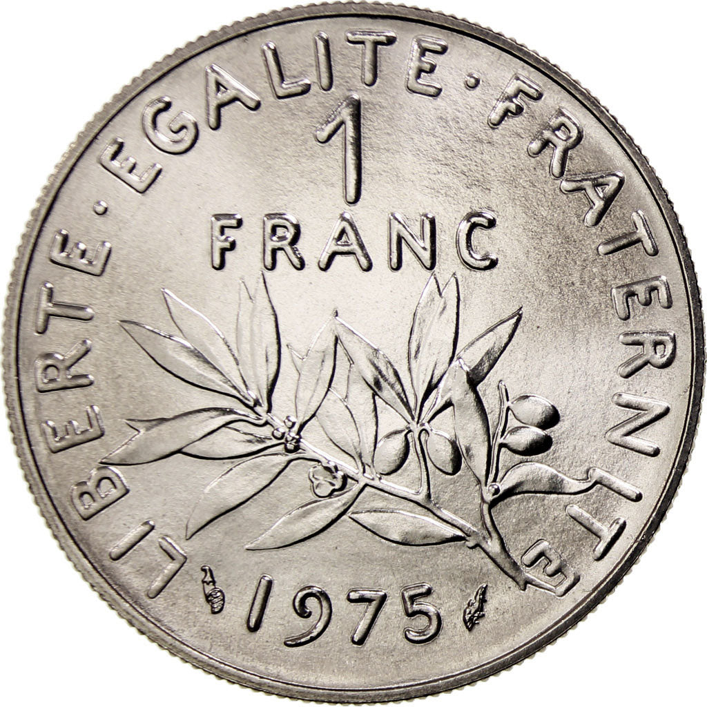 Coin, France, Semeuse, Franc, 1975, Paris, MS(65-70), Nickel, KM:925.1