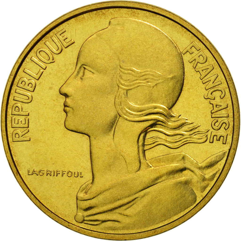 Moneta, Francia, Marianne, 10 Centimes, 1976, Paris, FDC, Alluminio-bronzo