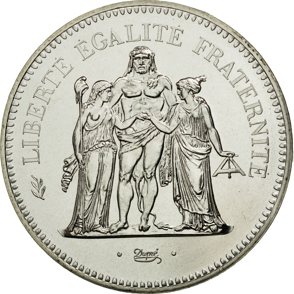 France, Hercule, 50 Francs, 1976, Paris, MS(65-70), Silver, KM:941.1