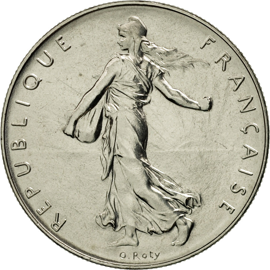 Coin, France, Semeuse, Franc, 1977, Paris, MS(65-70), Nickel, KM:925.1