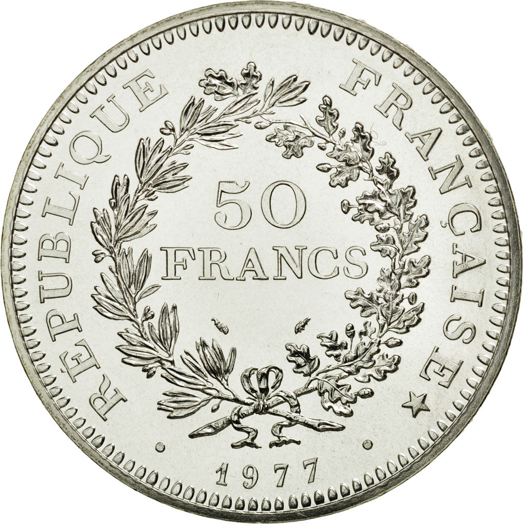 France, Hercule, 50 Francs, 1977, Paris, MS(65-70), Silver, KM:941.1