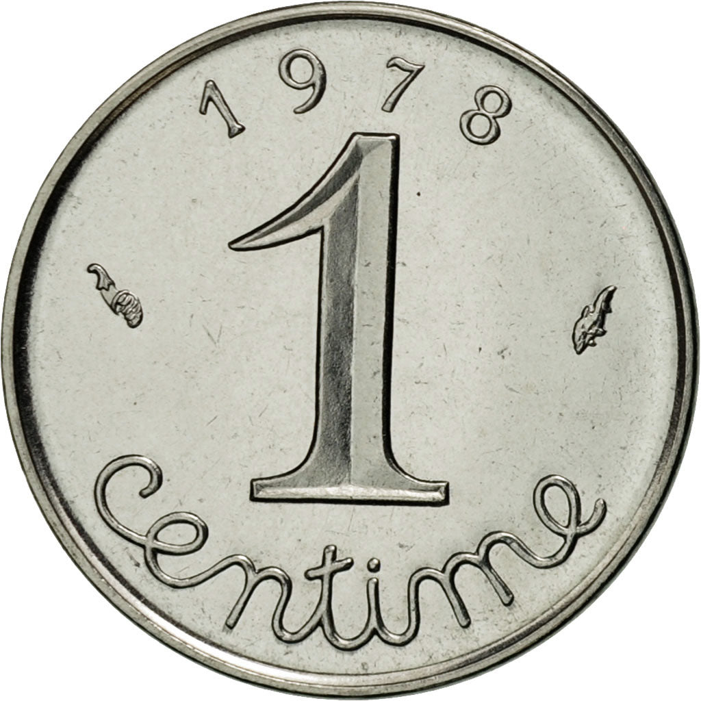 Moneta, Francja, Épi, Centime, 1978, Paris, MS(65-70), Stal nierdzewna, KM:928