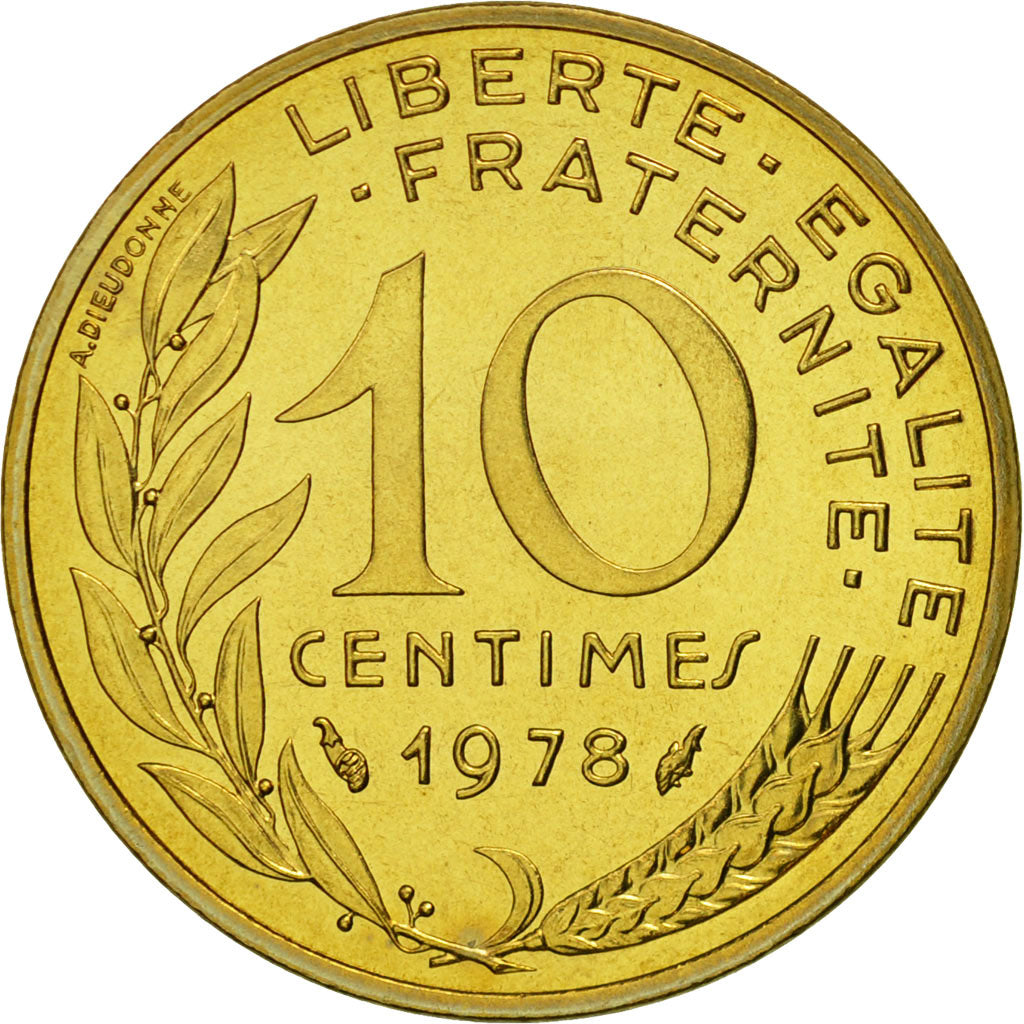 Coin, France, Marianne, 10 Centimes, 1978, Paris, MS(65-70), Aluminum-Bronze