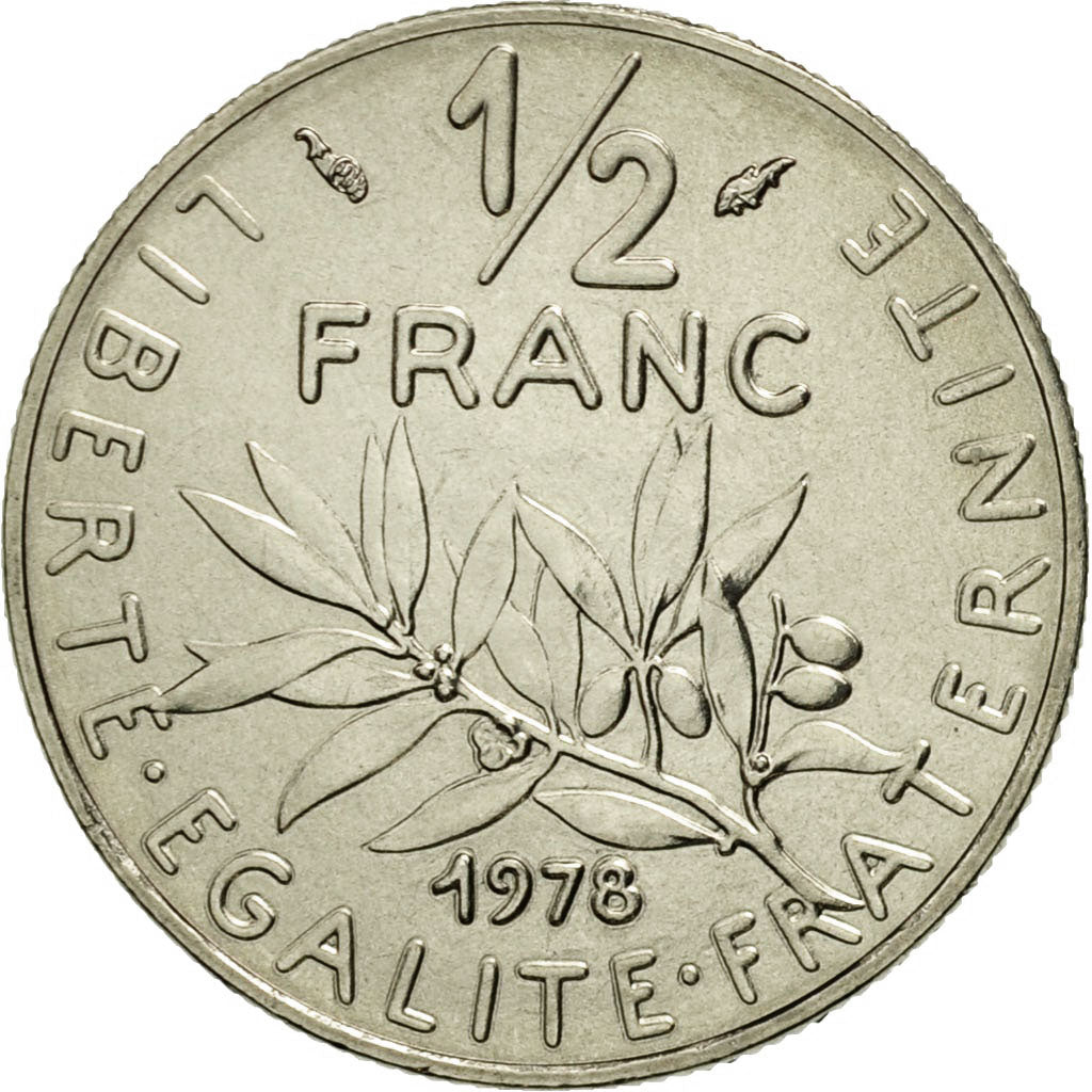 Coin, France, Semeuse, 1/2 Franc, 1978, Paris, MS(65-70), Nickel, KM:931.1