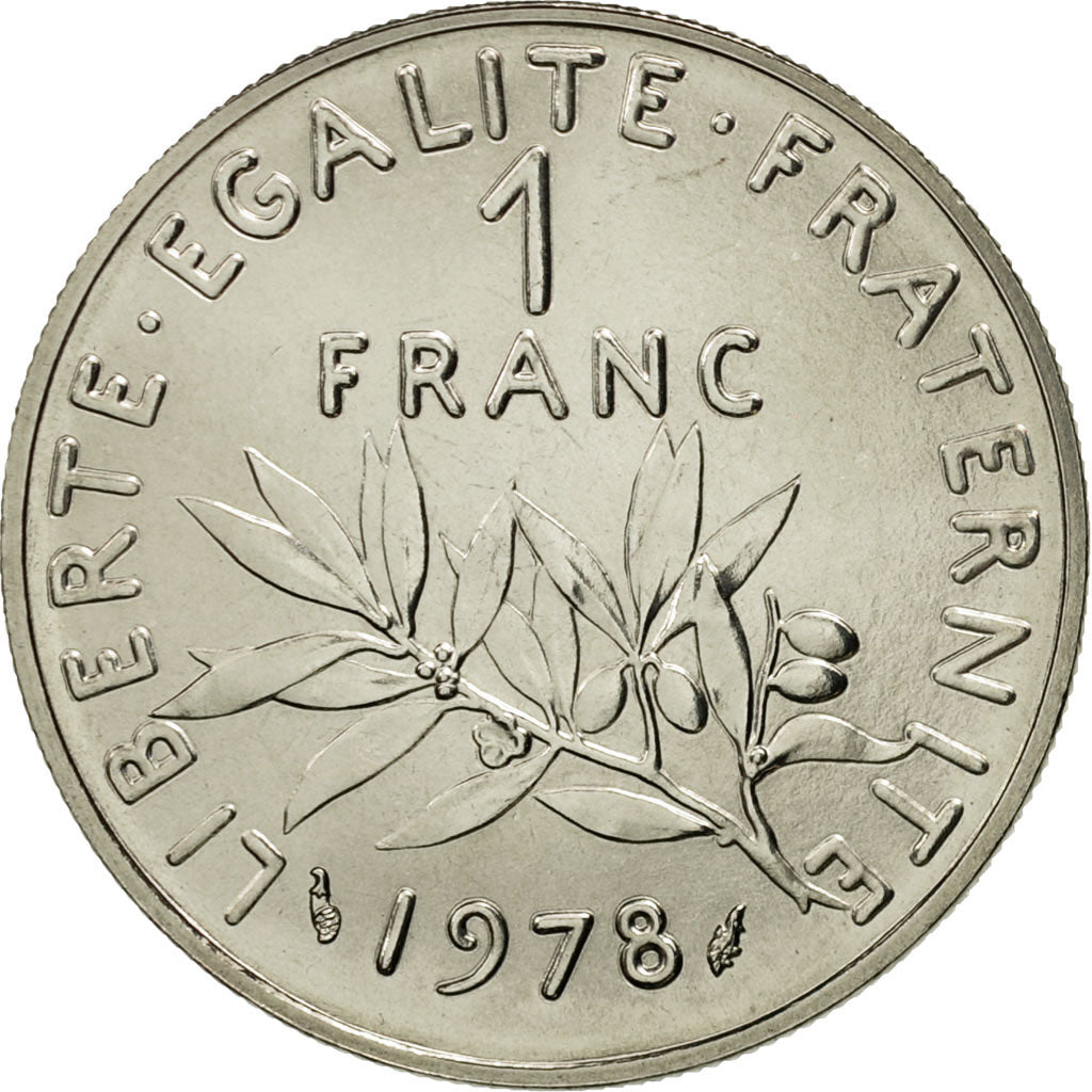Coin, France, Semeuse, Franc, 1978, Paris, MS(65-70), Nickel, KM:925.1