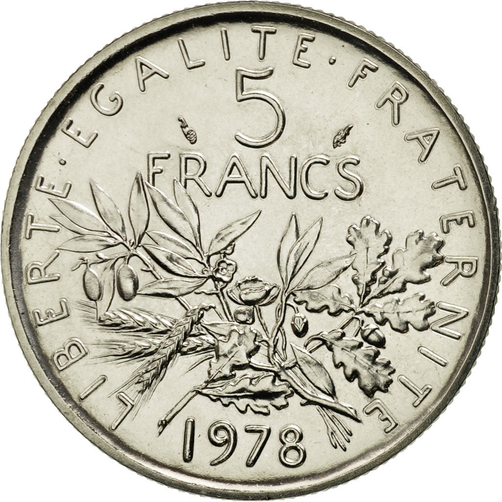 Monnaie, France, Semeuse, 5 Francs, 1978, Paris, FDC, Nickel Clad Copper-Nickel