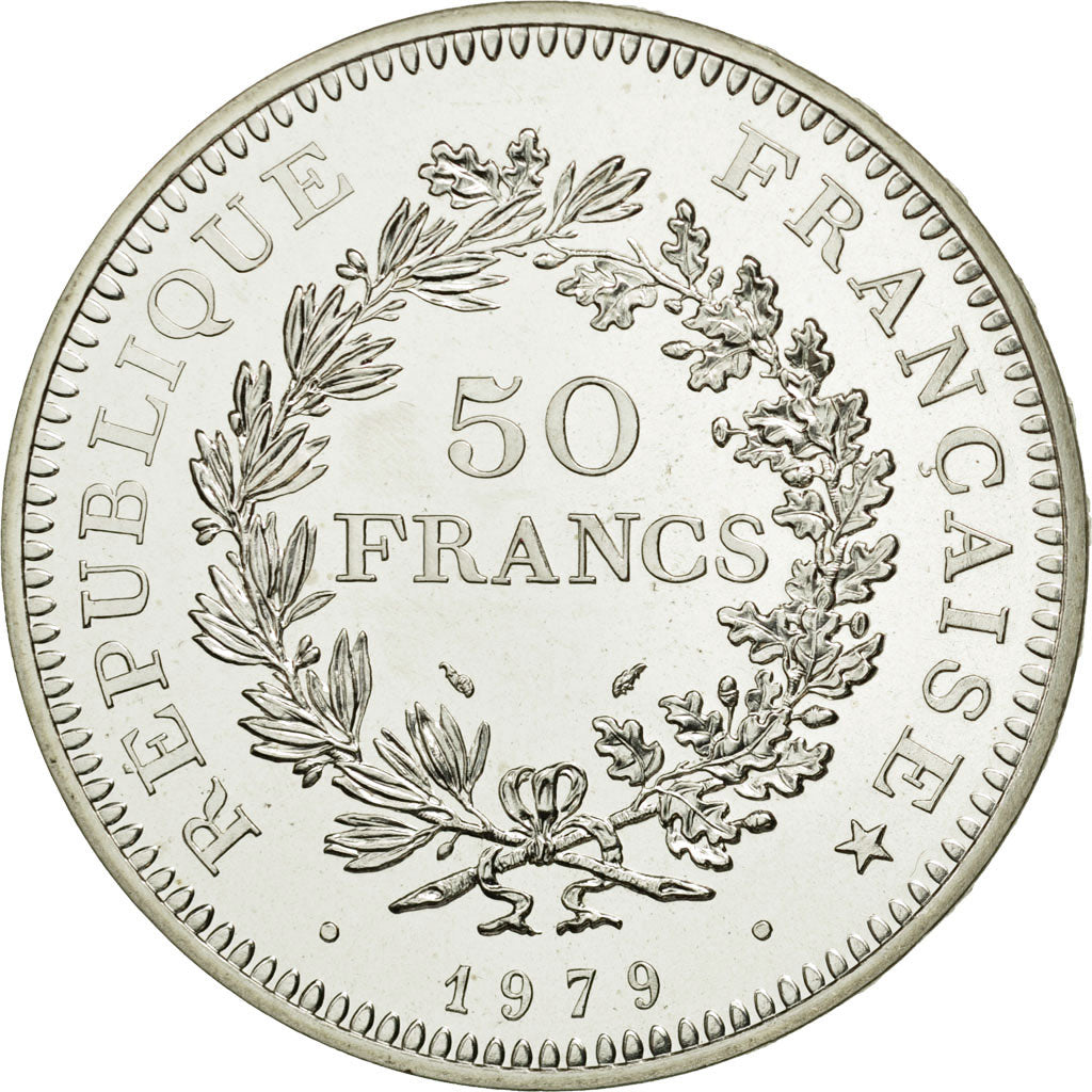 Münze, Frankreich, Hercule, 50 Francs, 1979, Paris, STGL, Silber, KM:941.1