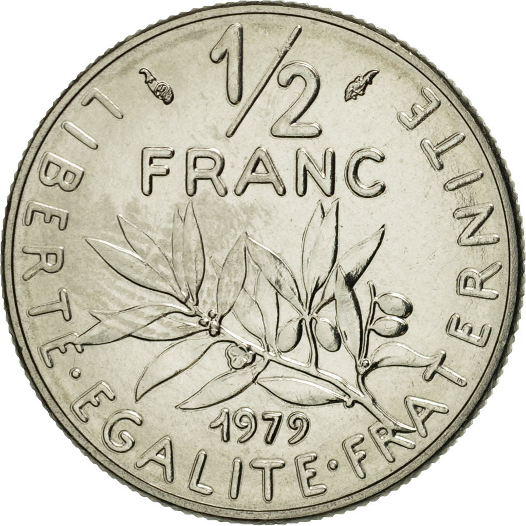 Coin, France, Semeuse, 1/2 Franc, 1979, Paris, MS(65-70), Nickel, KM:931.1