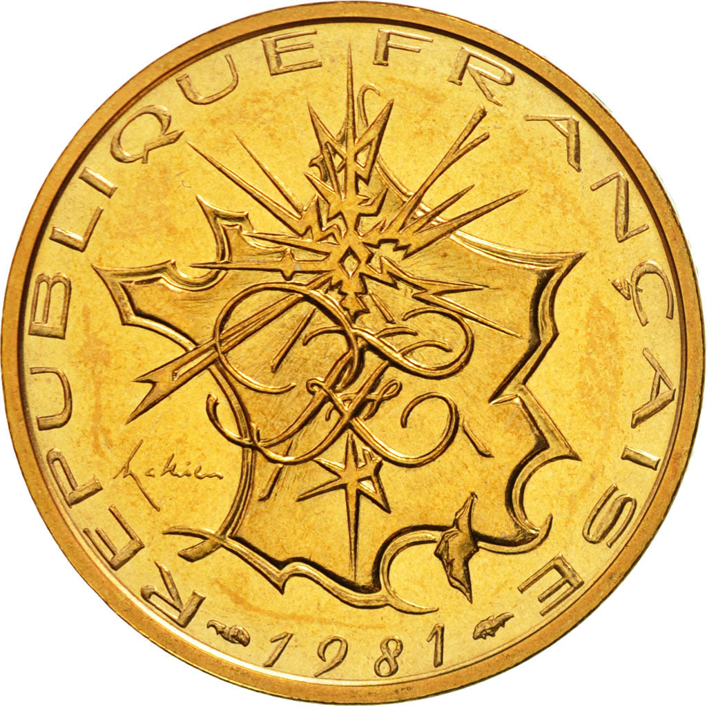 Coin, France, Mathieu, 10 Francs, 1981, Paris, MS(65-70), Nickel-brass, KM:940