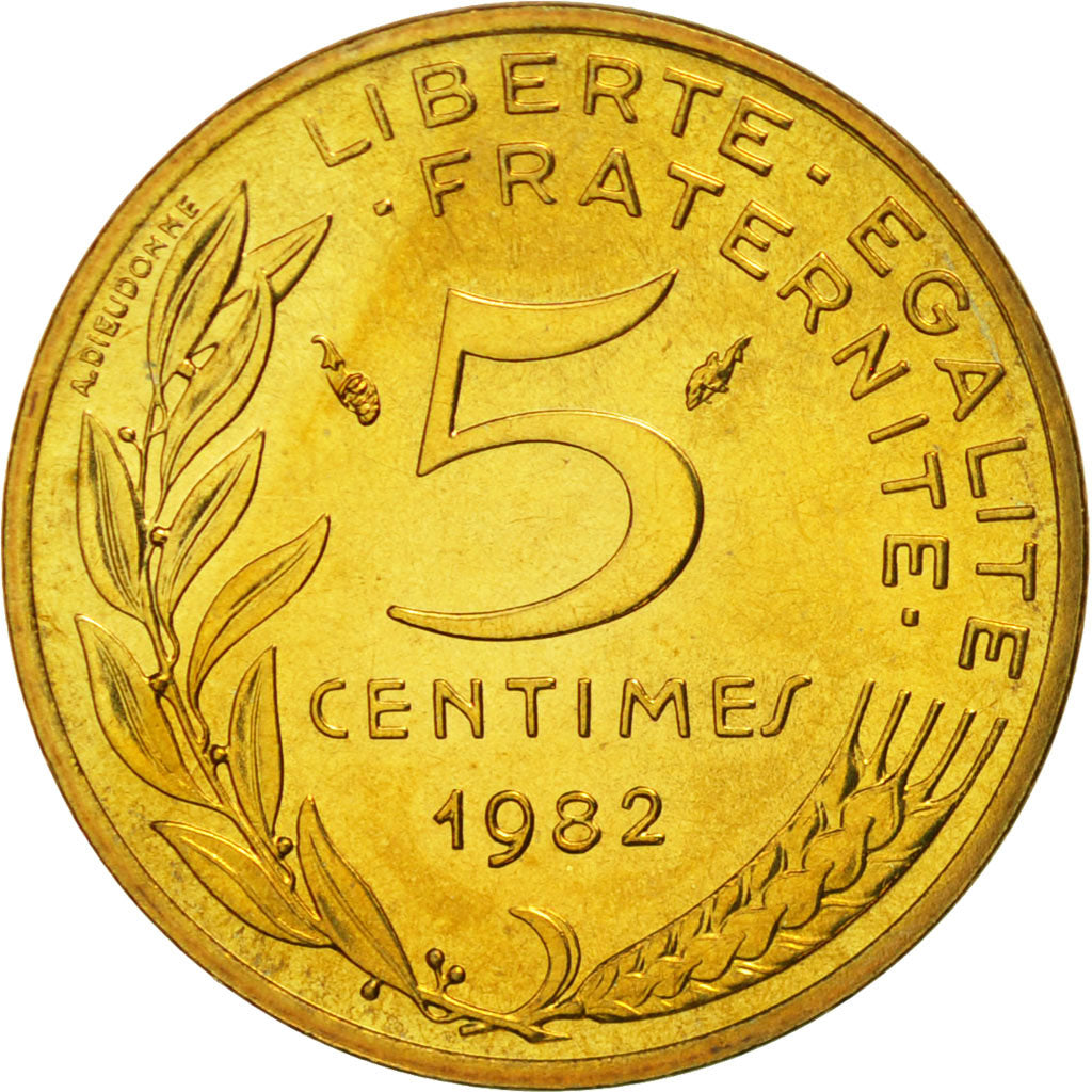 Coin, France, Marianne, 5 Centimes, 1982, Paris, MS(65-70), Aluminum-Bronze