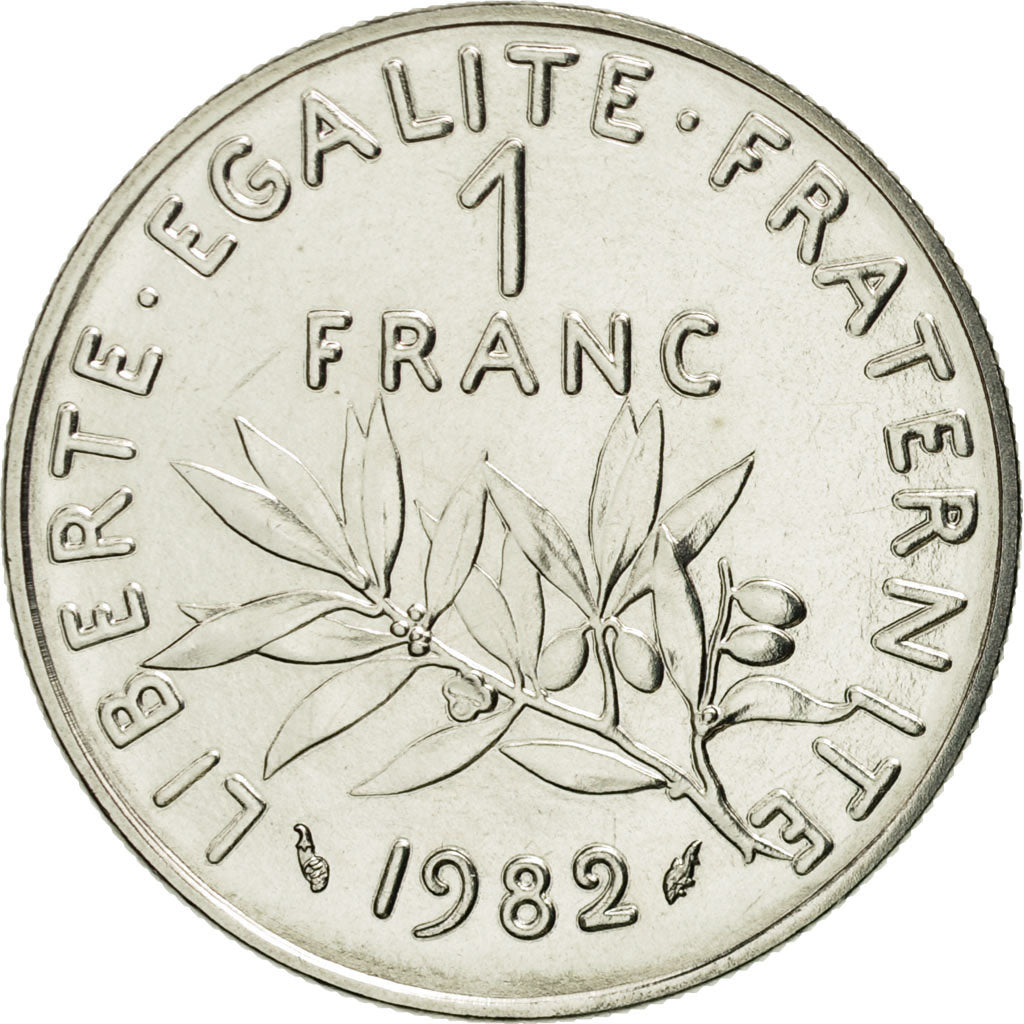 Coin, France, Semeuse, Franc, 1982, Paris, MS(65-70), Nickel, KM:925.1