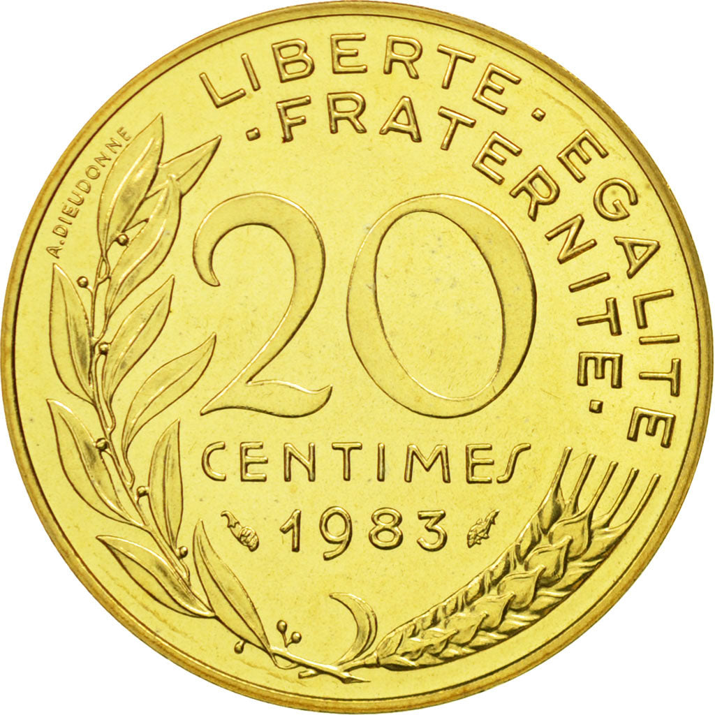 Monnaie, France, Marianne, 20 Centimes, 1983, Paris, FDC, Aluminum-Bronze