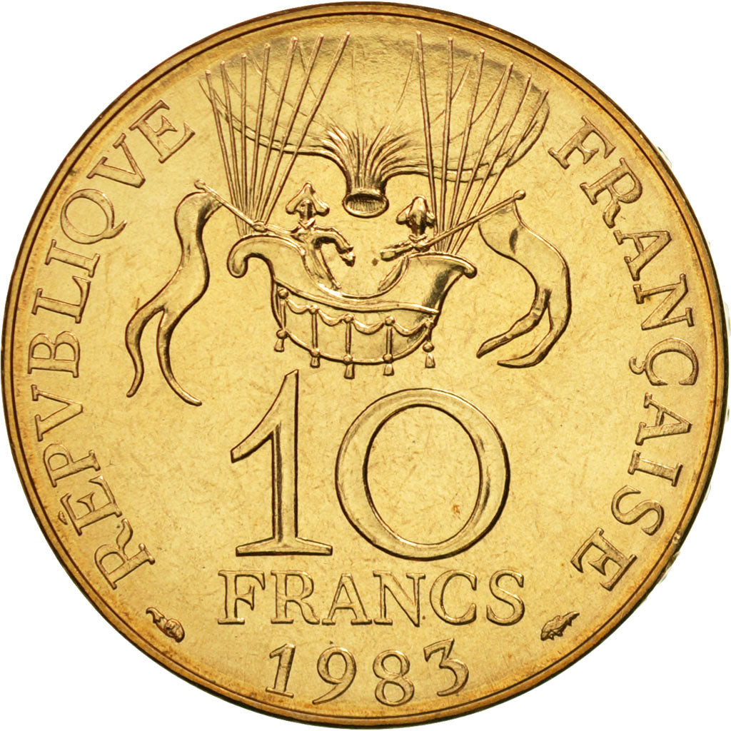 Coin, France, La conquête, 10 Francs, 1983, Paris, MS(65-70), Nickel-Bronze