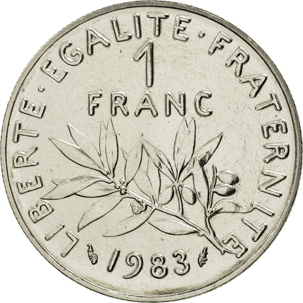 Coin, France, Semeuse, Franc, 1983, Paris, MS(65-70), Nickel, KM:925.1