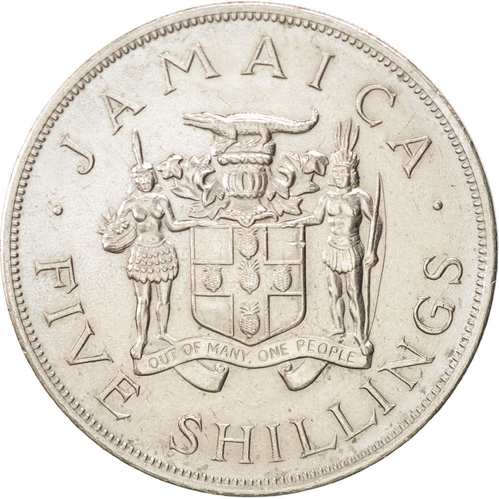 Giamaica, Elizabeth II, 5 Shilling, 1966, SPL, Rame-nichel, KM:40