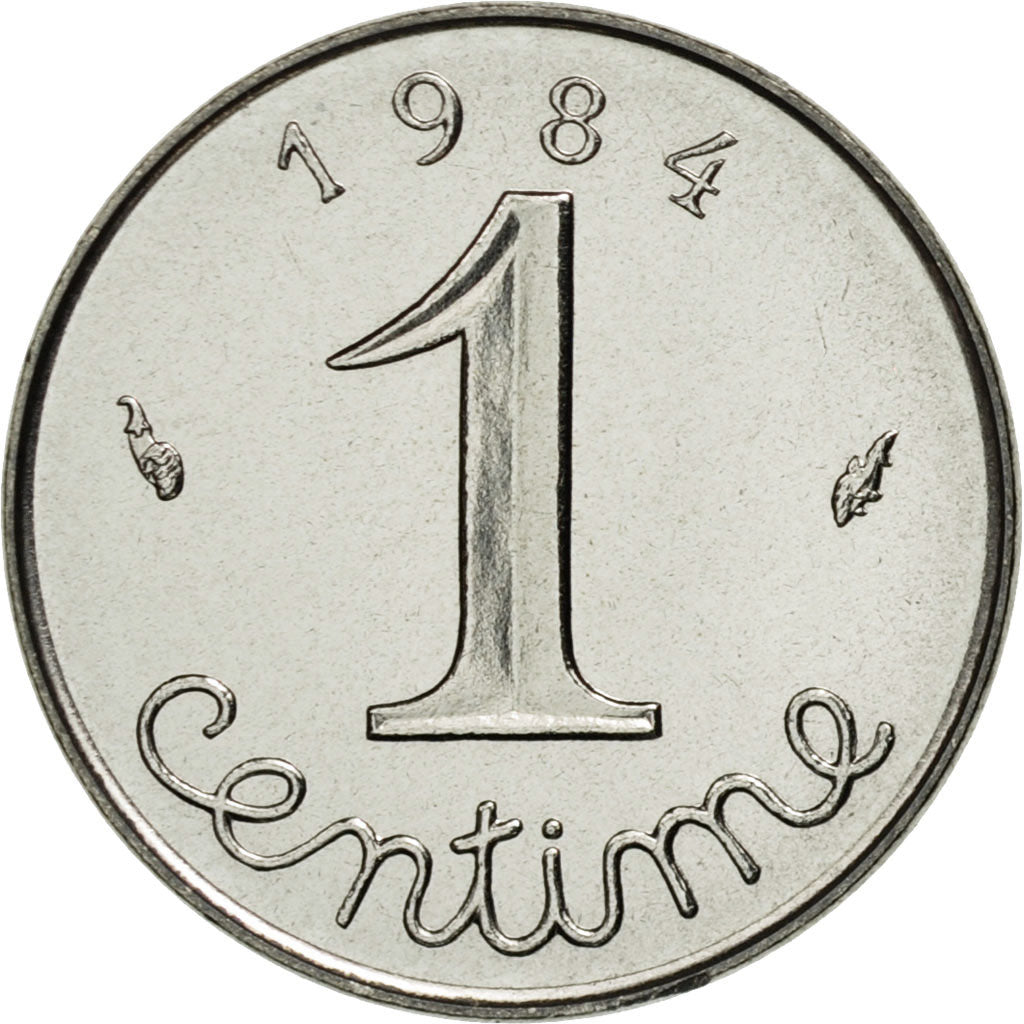 Coin, France, Épi, Centime, 1984, Paris, MS(65-70), Stainless Steel, KM:928