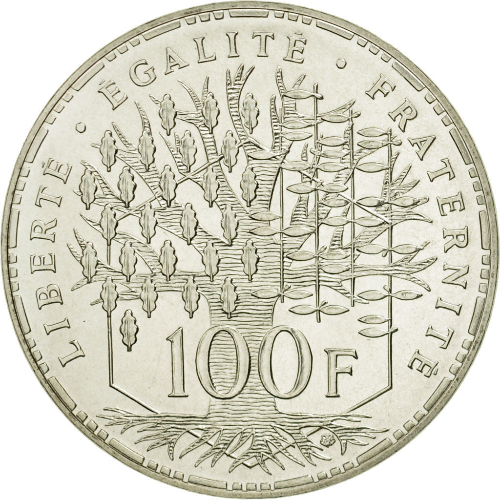 Coin, France, Panthéon, 100 Francs, 1984, Paris, MS(65-70), Silver, KM:951.1