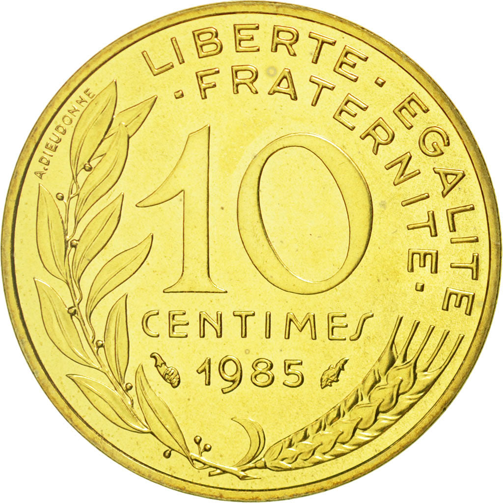 Coin, France, Marianne, 10 Centimes, 1985, Paris, MS(65-70), Aluminum-Bronze
