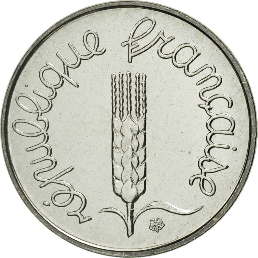 Moneta, Francja, Épi, Centime, 1985, Paris, MS(65-70), Stal nierdzewna, KM:928
