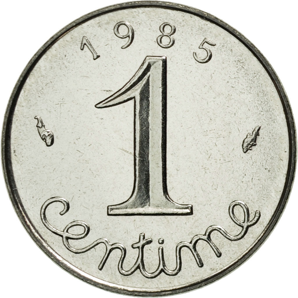 Moneta, Francja, Épi, Centime, 1985, Paris, MS(65-70), Stal nierdzewna, KM:928
