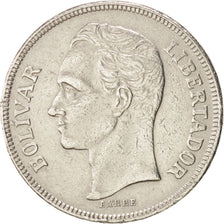VENEZUELA, 5 Bolivares, 1973, Madrid, KM #44, EF(40-45), Nickel, 31, 15.03