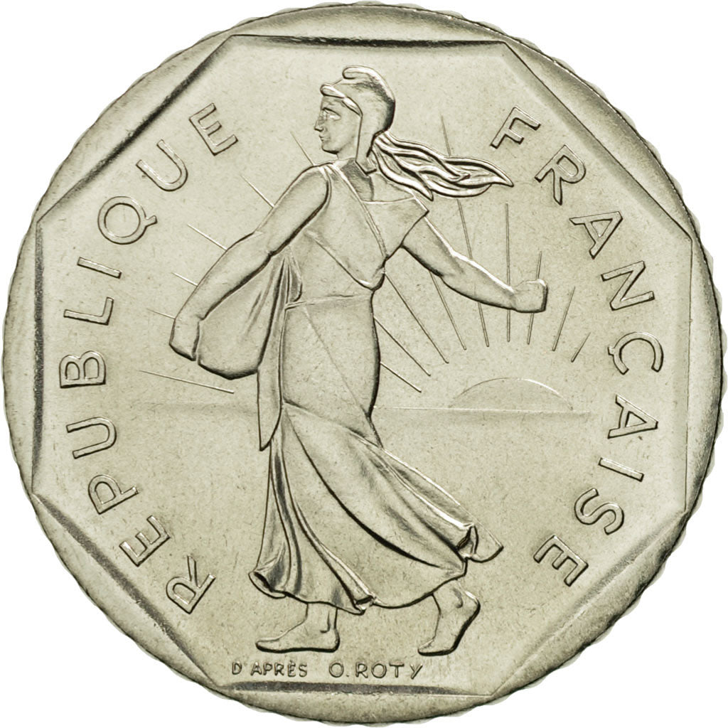 Moneta, Francja, Semeuse, 2 Francs, 1986, Paris, MS(65-70), Nikiel, KM:942.1