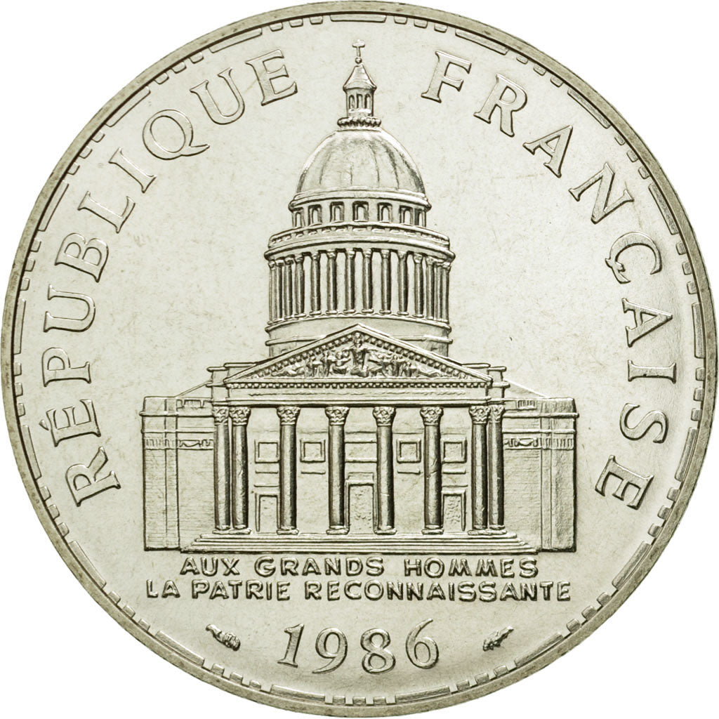 Coin, France, Panthéon, 100 Francs, 1986, Paris, MS(65-70), Silver, KM:951.1
