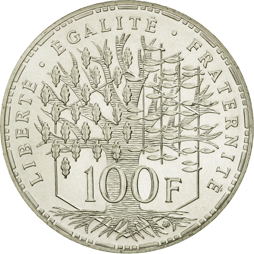 Coin, France, Panthéon, 100 Francs, 1986, Paris, MS(65-70), Silver, KM:951.1