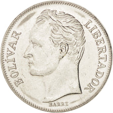 Münze, Venezuela, 5 Bolivares, 1990, UNZ, Nickel Clad Steel, KM:53a.2