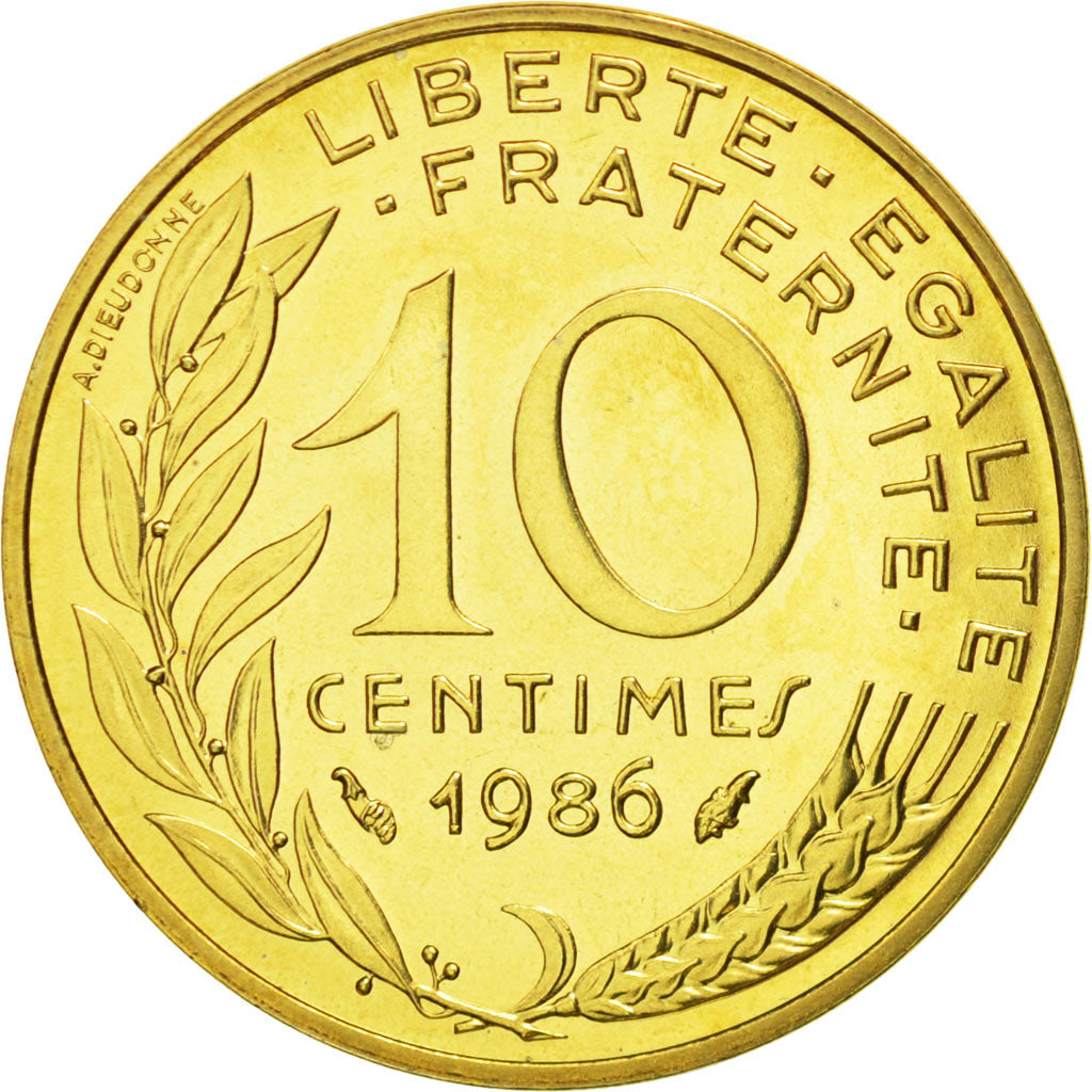 Monnaie, France, Marianne, 10 Centimes, 1986, Paris, FDC, Aluminum-Bronze