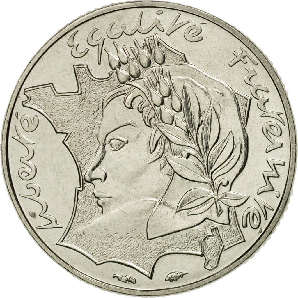France, 10 Francs, 1986, Paris, MS(65-70), Silver, KM:958a, Gadoury:824