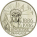 Coin, France, Statue de la Liberté, 100 Francs, 1986, Paris, MS(65-70), Silver