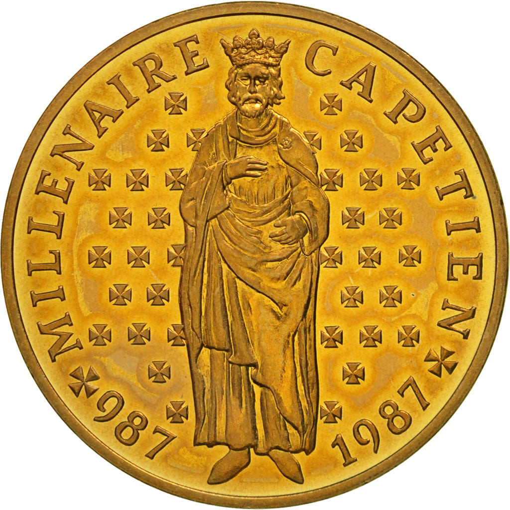 Coin, France, Hugues Capet, 10 Francs, 1987, Paris, MS(65-70), Silver, KM:961
