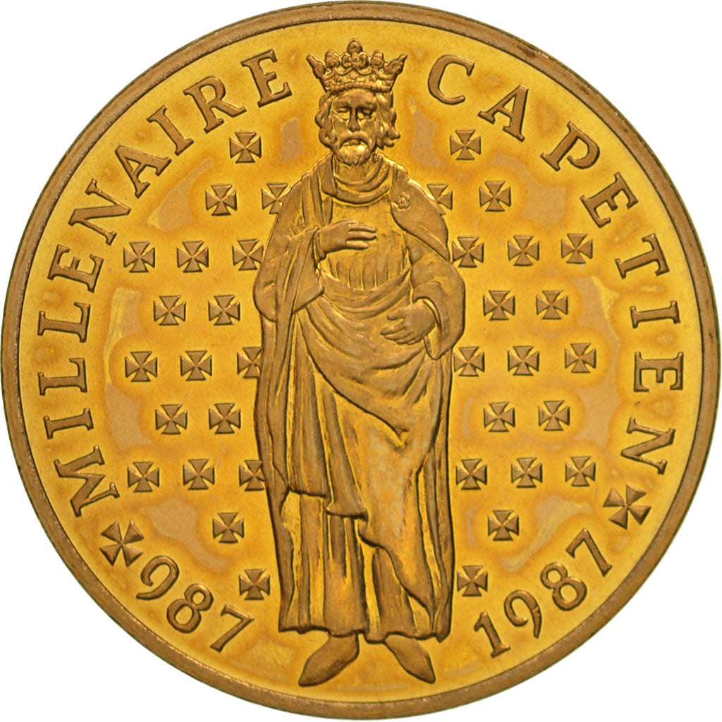 Coin, France, Hugues Capet, 10 Francs, 1987, Paris, MS(65-70), Silver, KM:961