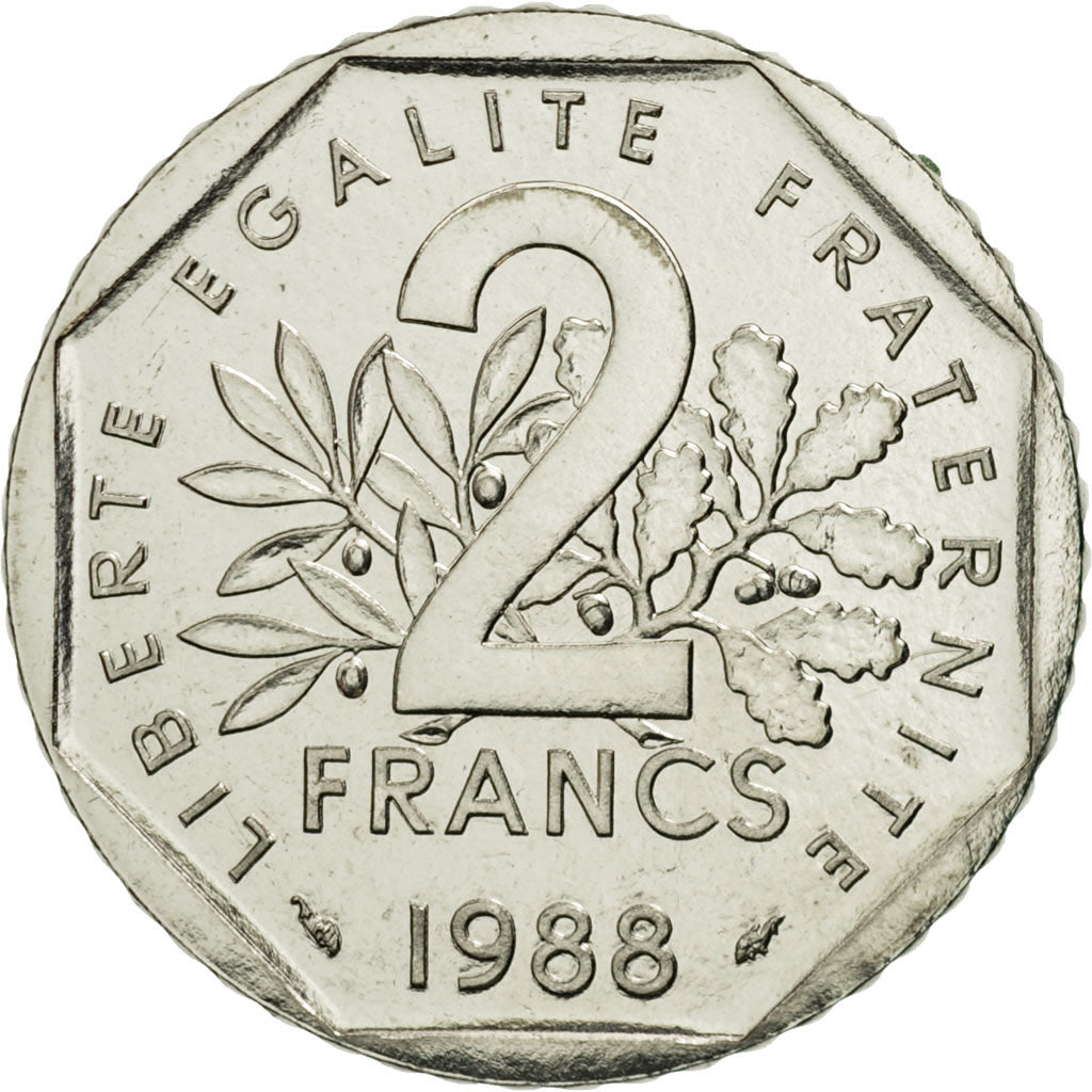 Monnaie, France, Semeuse, 2 Francs, 1988, Paris, FDC, Nickel, KM:942.1