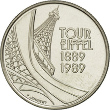 France, Tour Eiffel, 5 Francs, 1989, Paris, MS(65-70), Nickel, KM:968